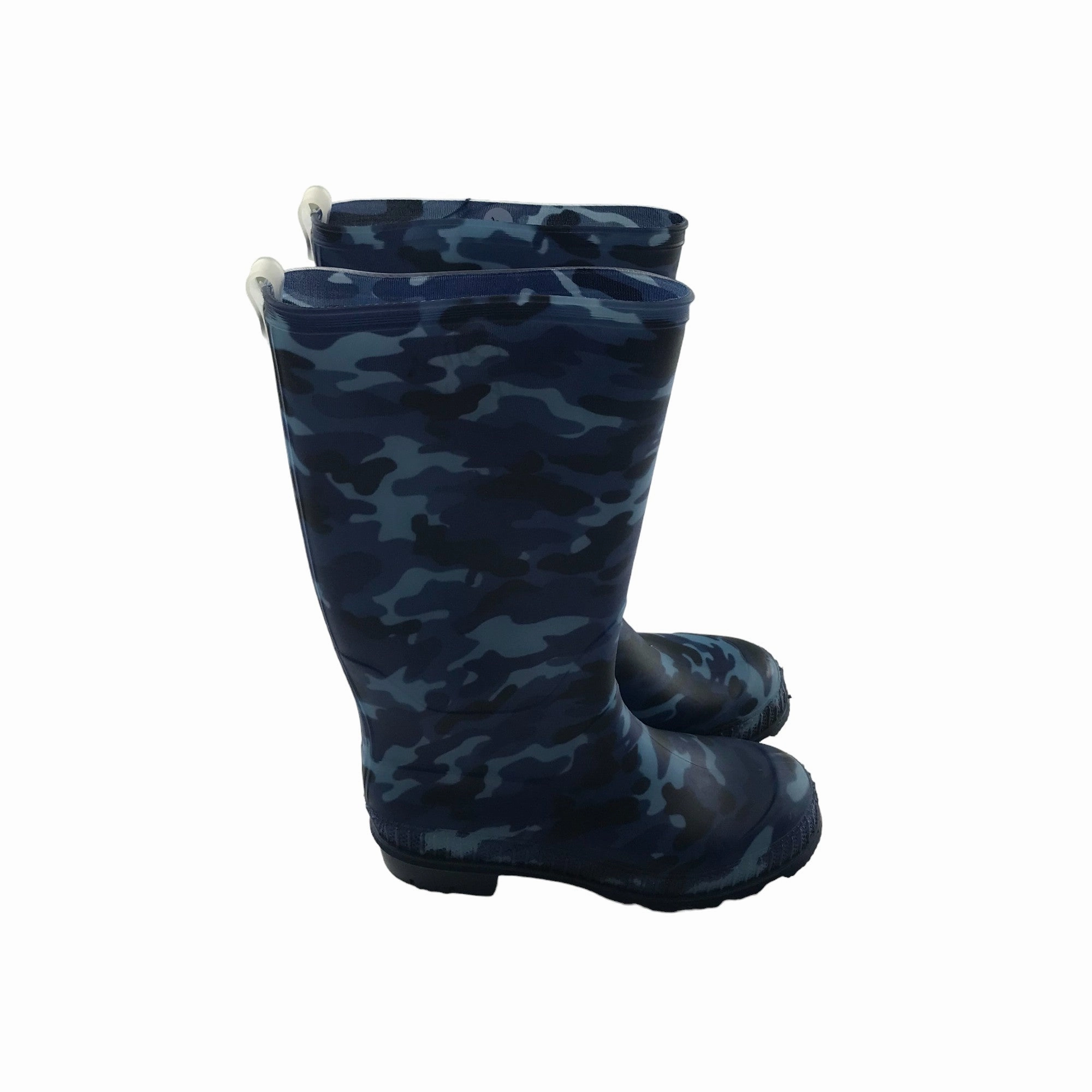Waterproof Event Shoes F&F wellies shoe size 13 junior navy and blue camo pattern