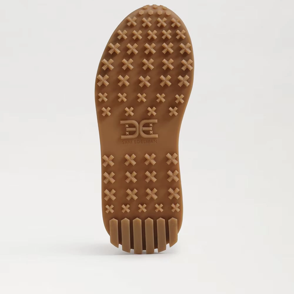 Women's Slip On Waterproof Shoes Sam Edelman Women's Langley Lace Up Sneaker | White/Tan/Black Suede