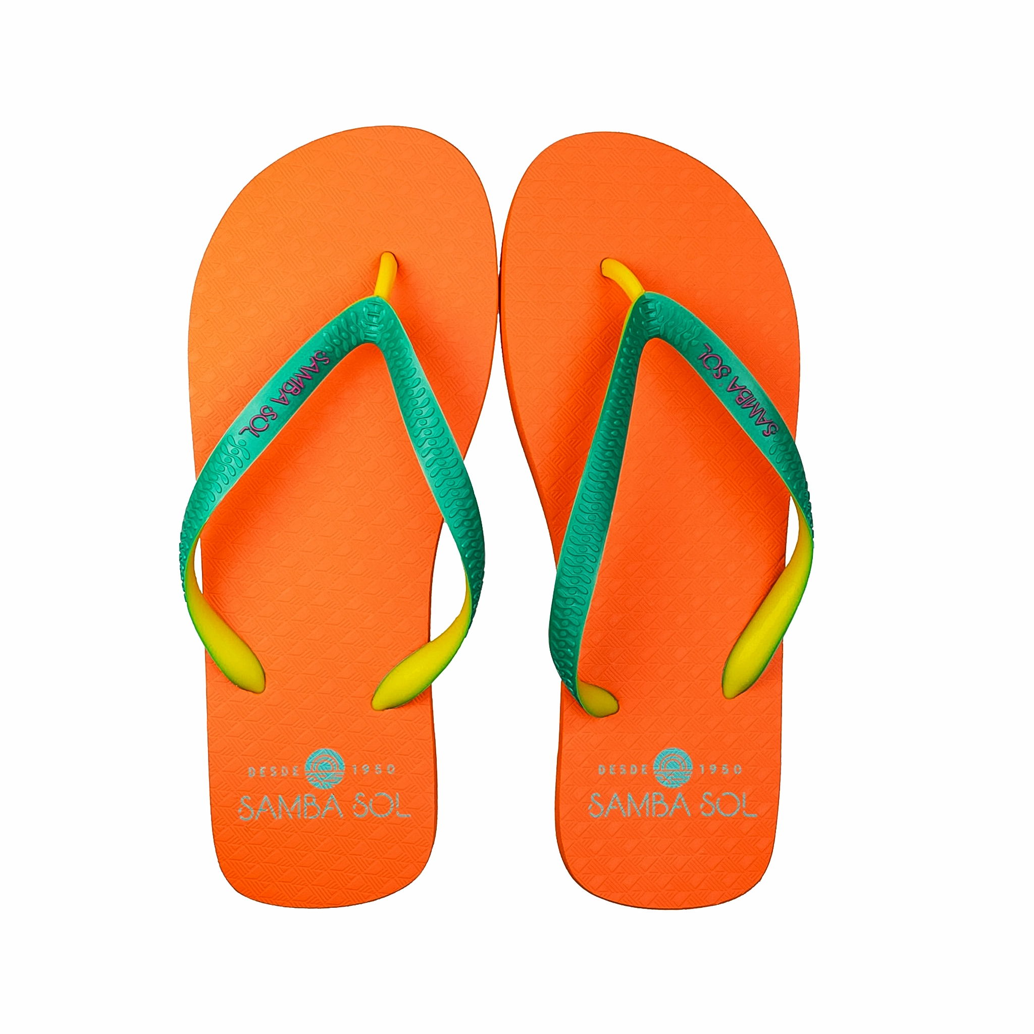 Flip Flops Multi Pack Samba Sol Mens Beach Collection Flip Flops - Orange