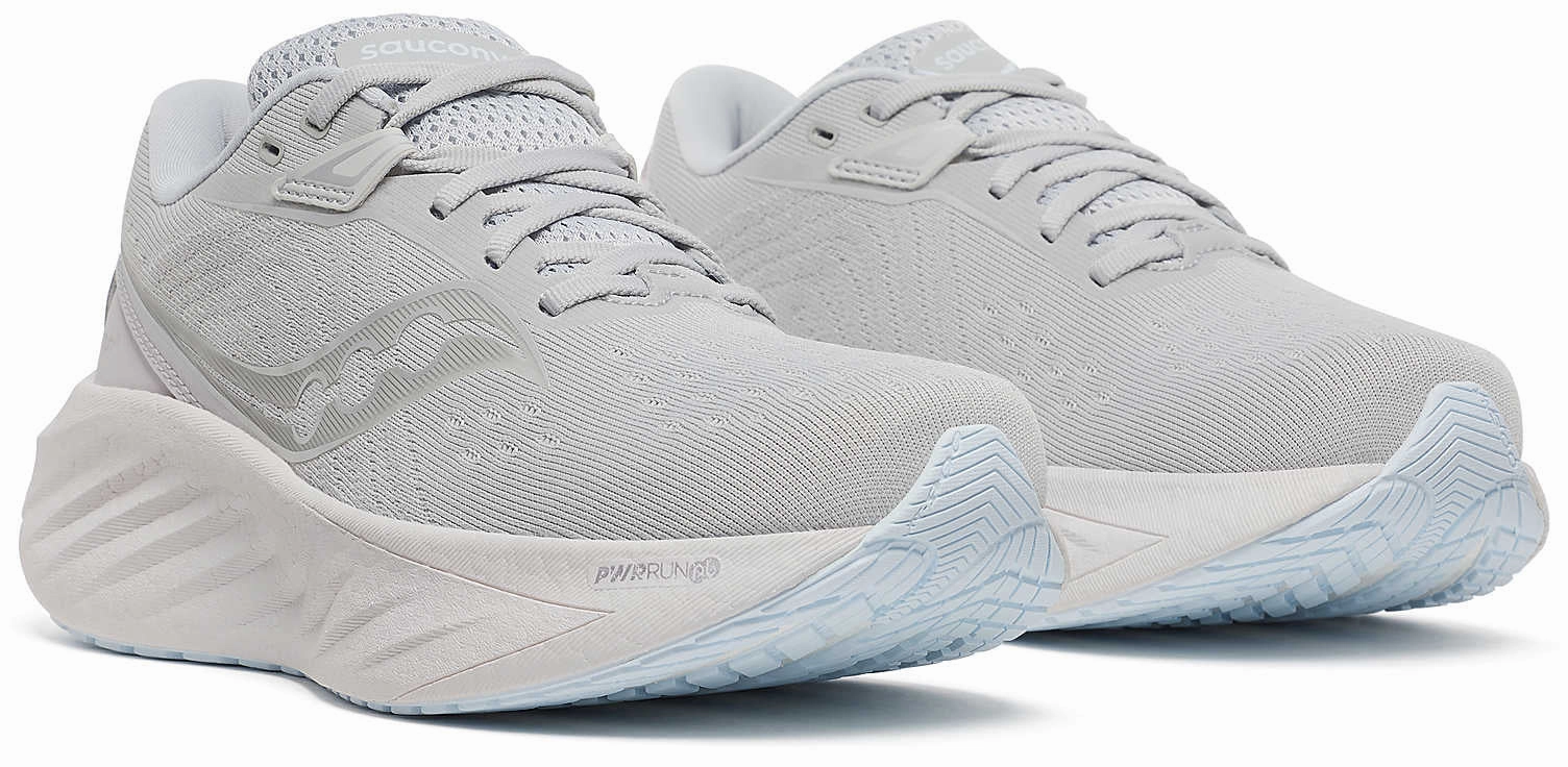Running Shoe Comparison Saucony Triumph 22 Womens Running Shoes - Grey