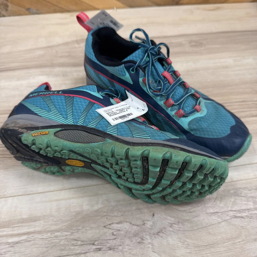 Merrell - Women's Trail Runners - MSRP $150: Blue/Black/Pink-women-9 Cheap Trail Shoes