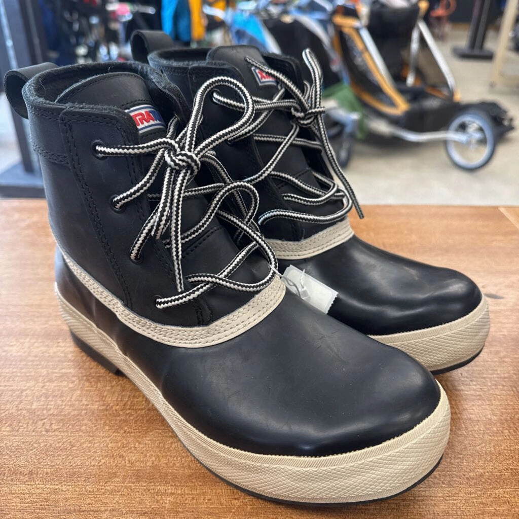 Anti-slip Silicone Rain Shoe Covers Reusable Waterproof Shoes Cover Protector XTRATUF - Women's 6" Legacy Lace Boots: Black-women-9