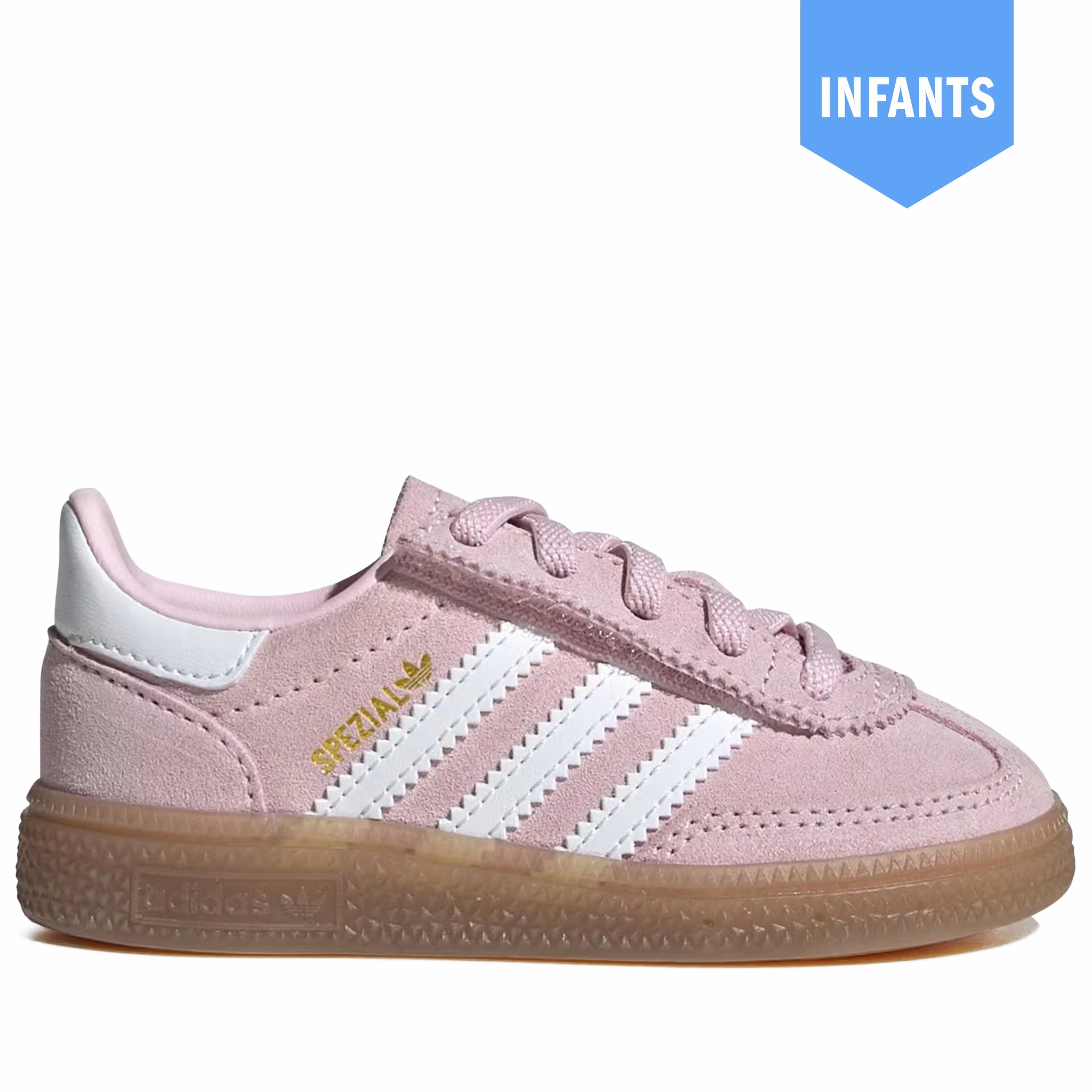 Infant's Adidas Handball Spezial Comfort Closure Shoes - Clear Pink/Cloud White/Gum Continental Adidas Shoes