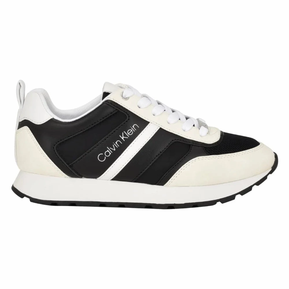 Calvin Klein Carlla Laceup Trainer Women - WHTBLK Sell Sneakers For Cash
