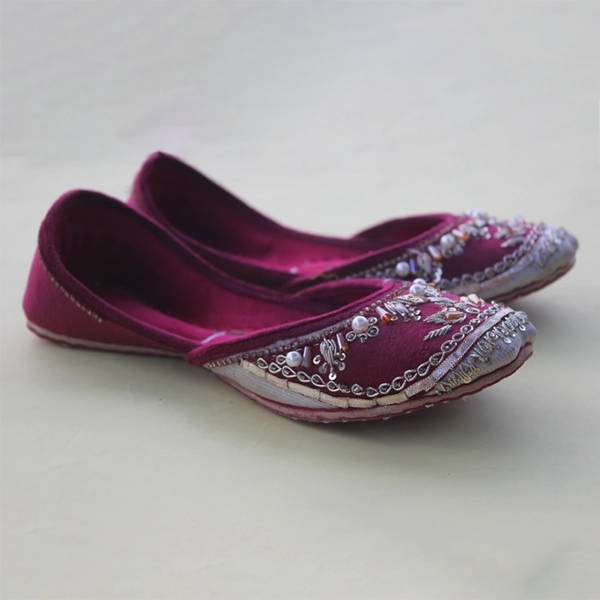 Maroon Fancy Khussa for women Early Skate Shoes