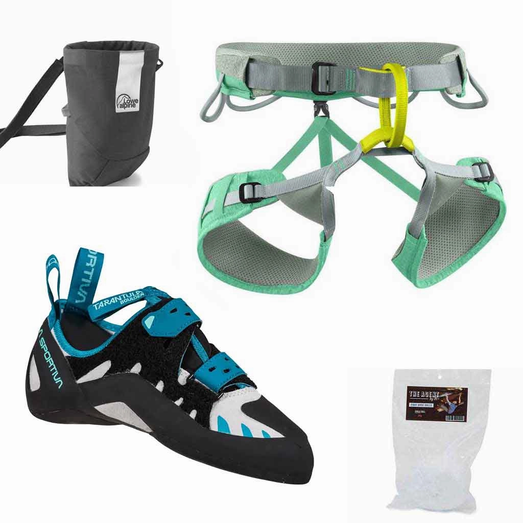 Women's Tarantula Boulder & Edelrid Jayne Rock Climbing Starter Pack
