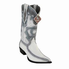 Milwaukee Motorcycle Boots Men's King Exotic Genuine Sharkskin Boots 3x Toe Burnished White (495v20928)