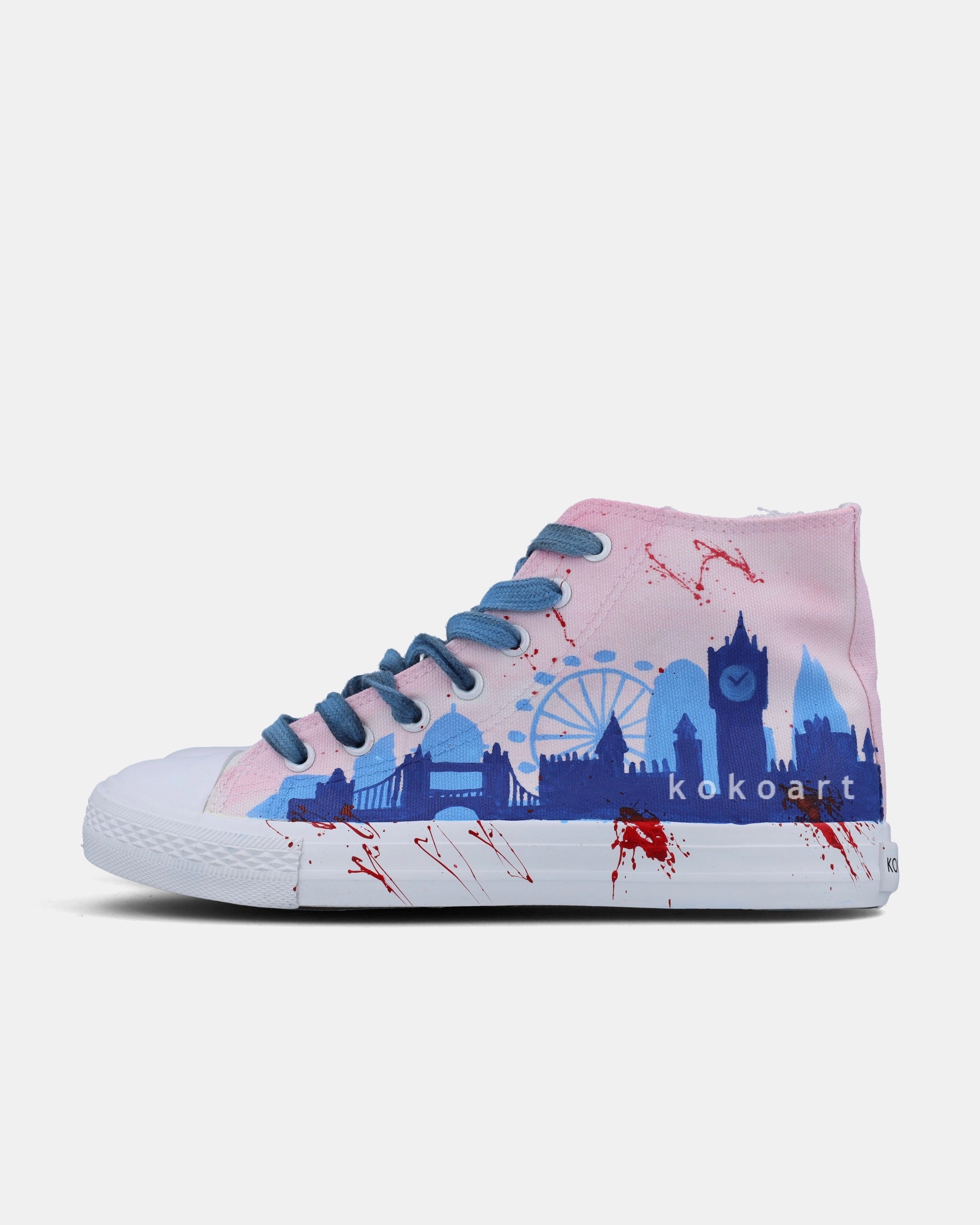 London Skyline Hand Painted Shoes
