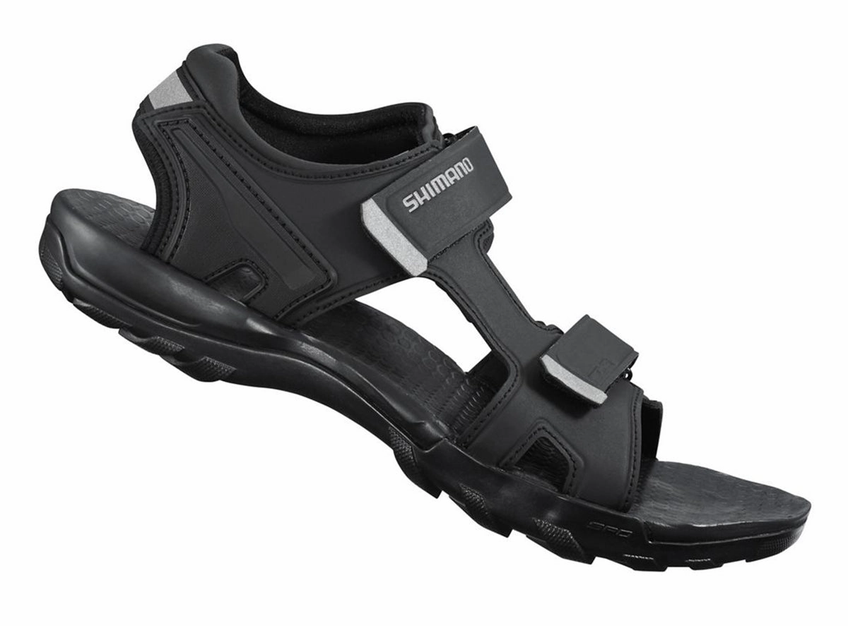 Handmade Leather Cycling Shoes Shimano SD501 SPD Sandal - Black