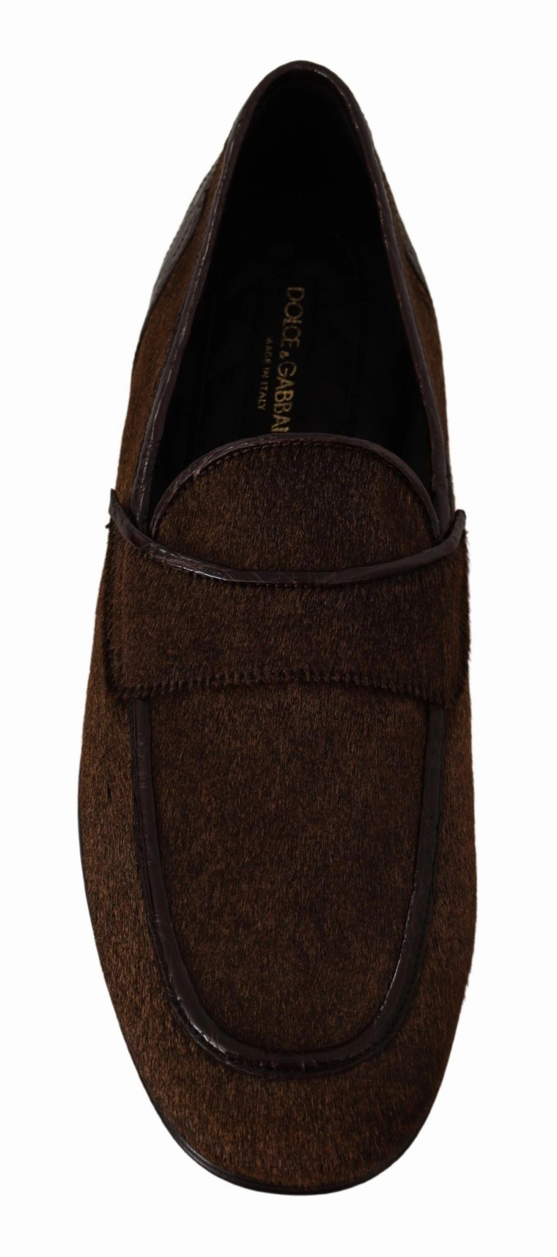 Slippers Fuzzy Shoes Dress Loafers Brown Leather Slip Shoes