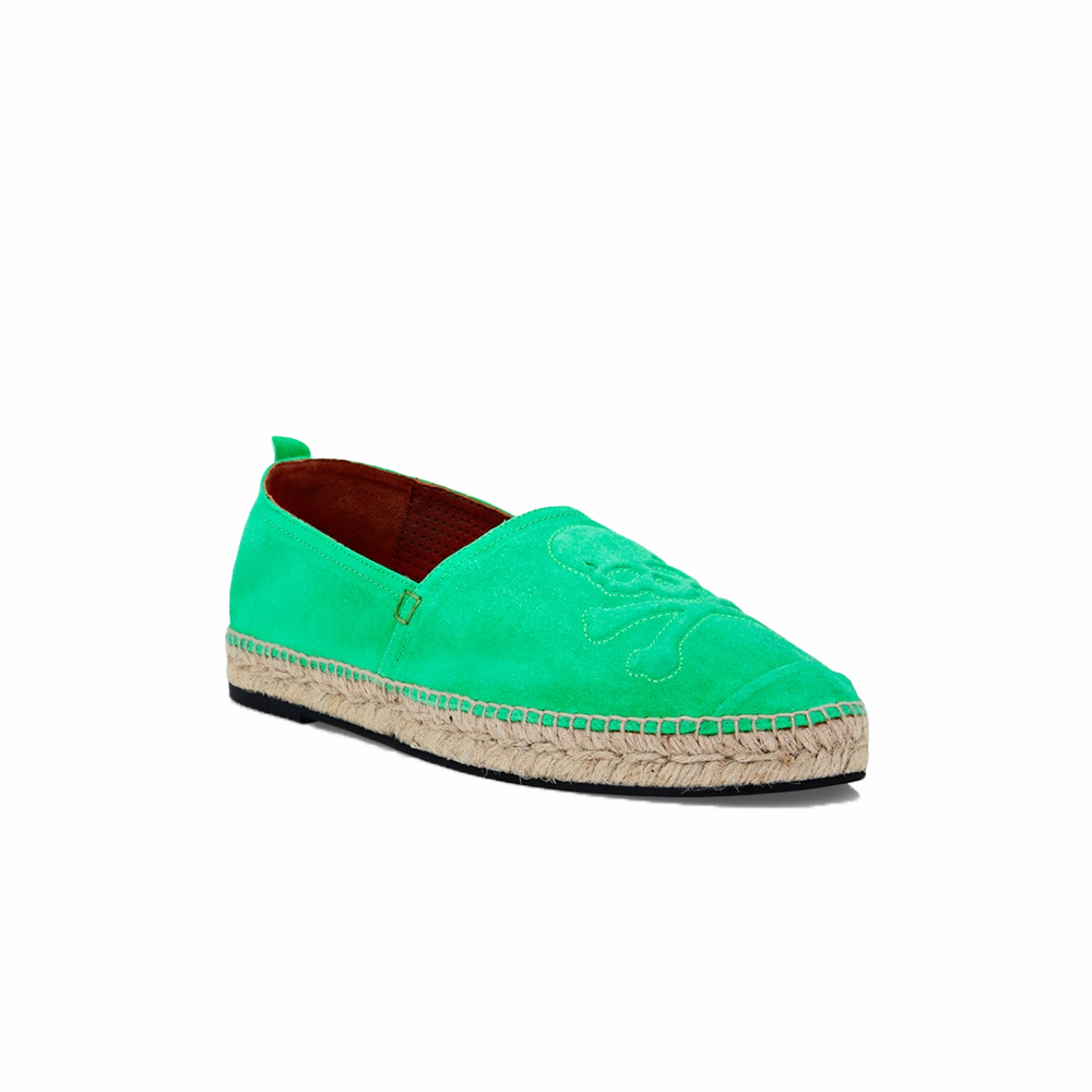 Philipp Plein Espadrillas Skull Green Fluo Men MSB0553-27 Tie Up Espadrilles