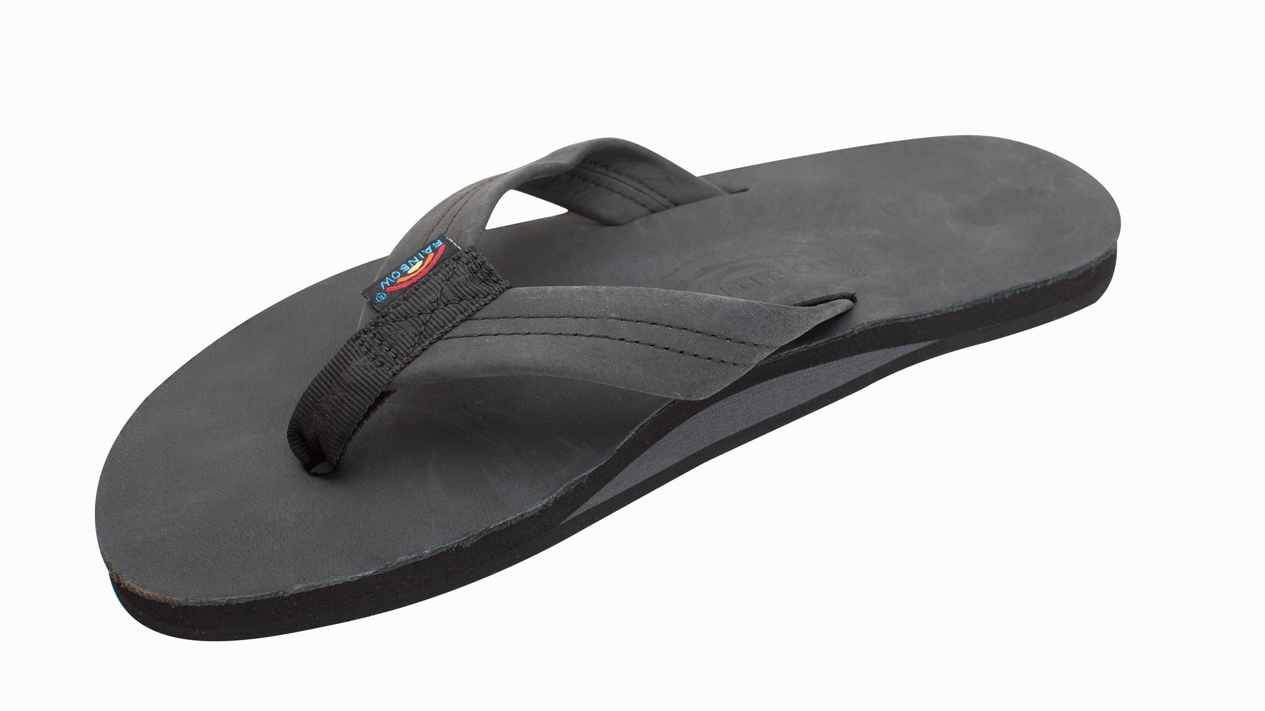 Single Layer Premier Leather Black (Men) Flip Flops In Paris