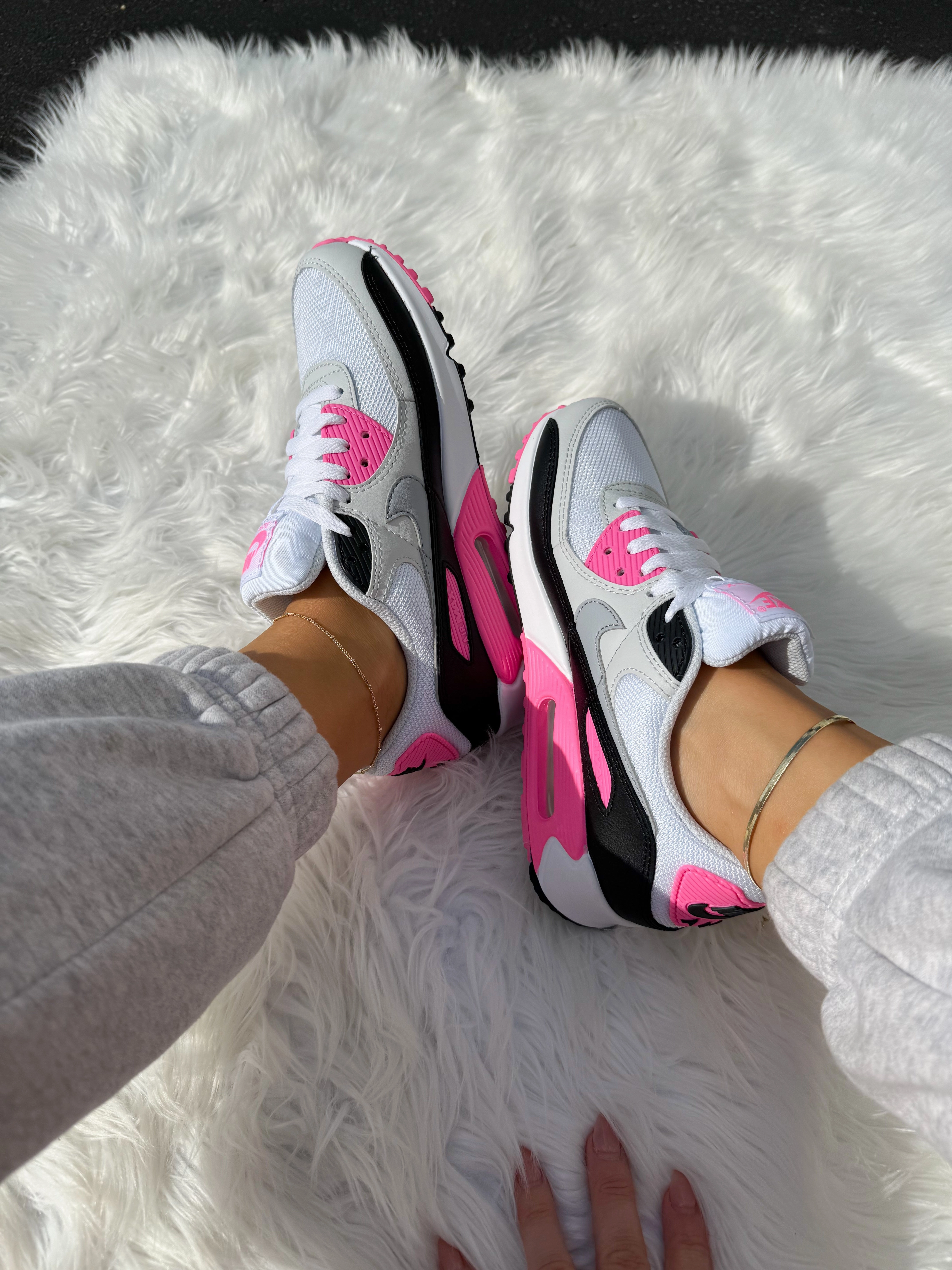SIZE 7 Bubblegum Pink Swarovski Nike Air Max 90 Best Asics Running Shoes For Speed