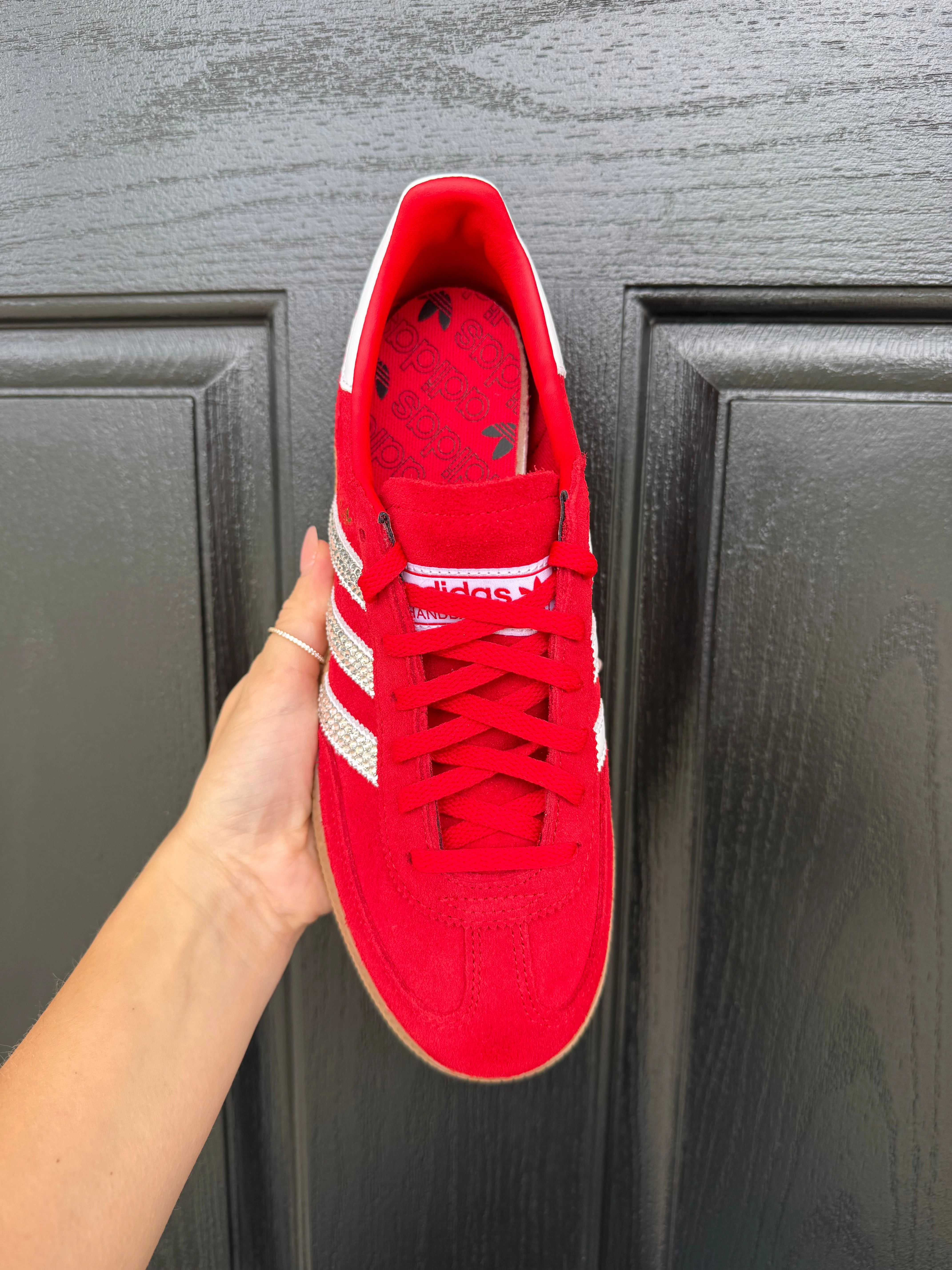 SIZE 7 Red Swarovski Adidas Original Spezial Shoes