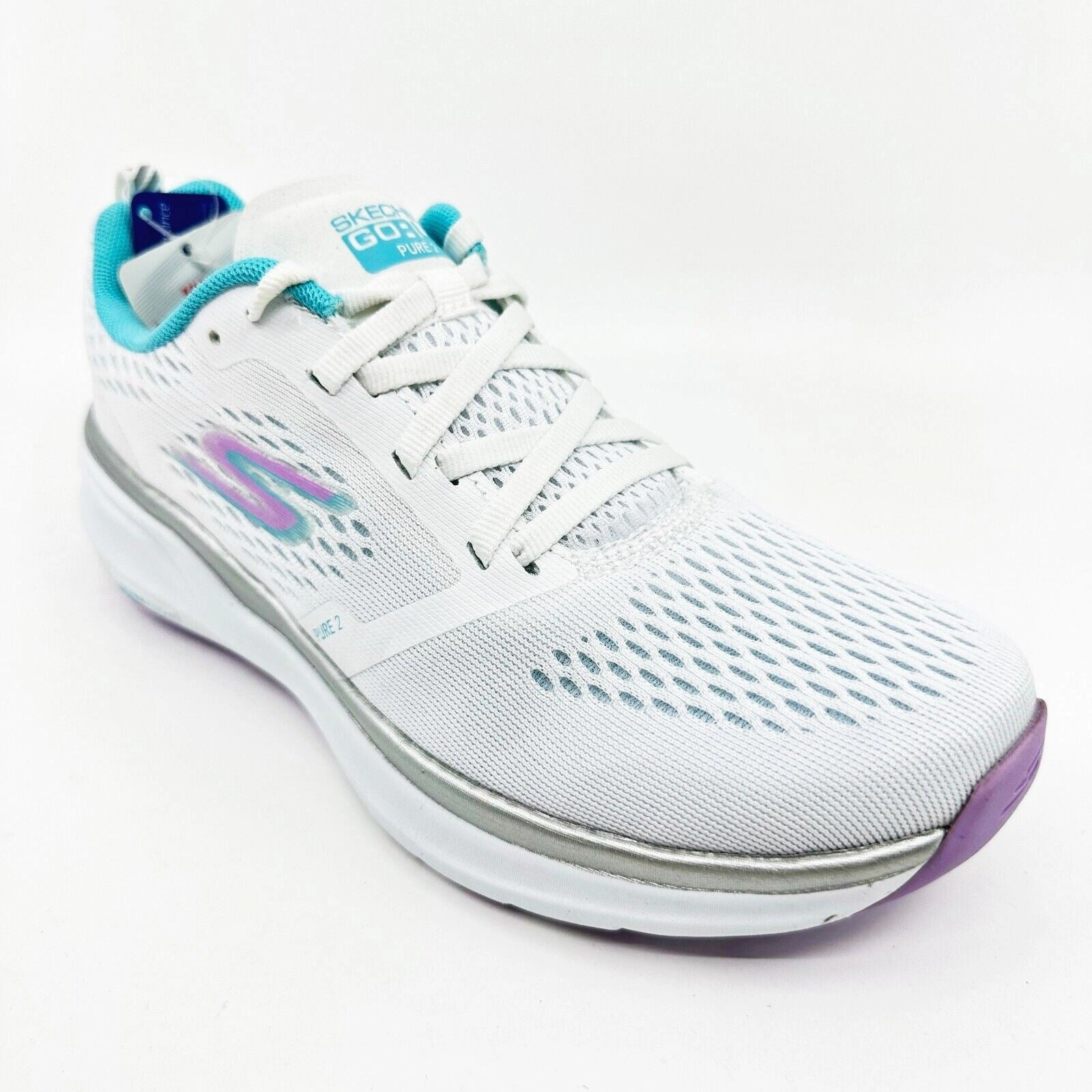 Professional Running Shoes Skechers Go Run Pure 2 White Womens Size 5.5 Ultra Flight Running Shoes
