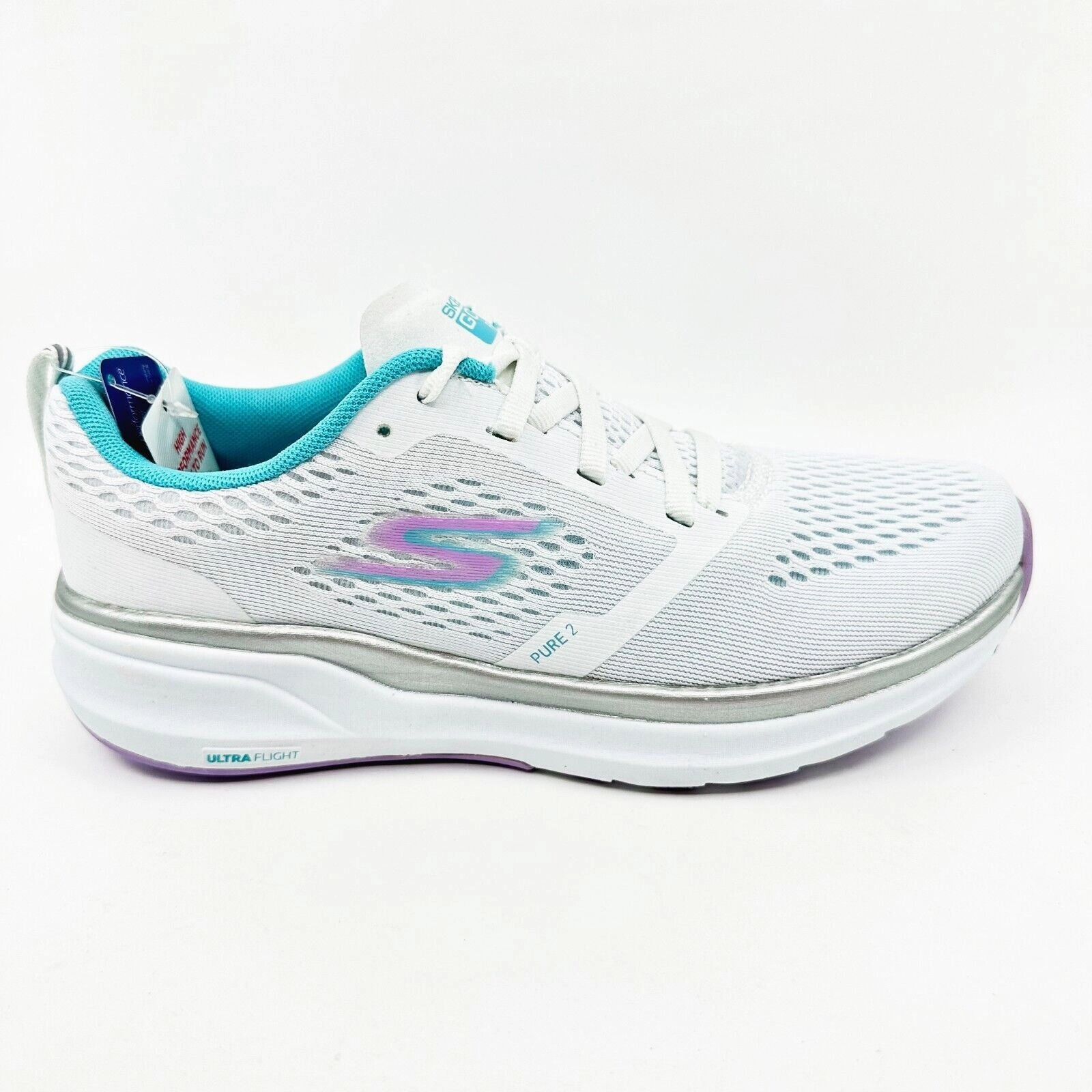 Air Run Shoes Skechers Go Run Pure 2 White Womens Size 5.5 Ultra Flight Running Shoes