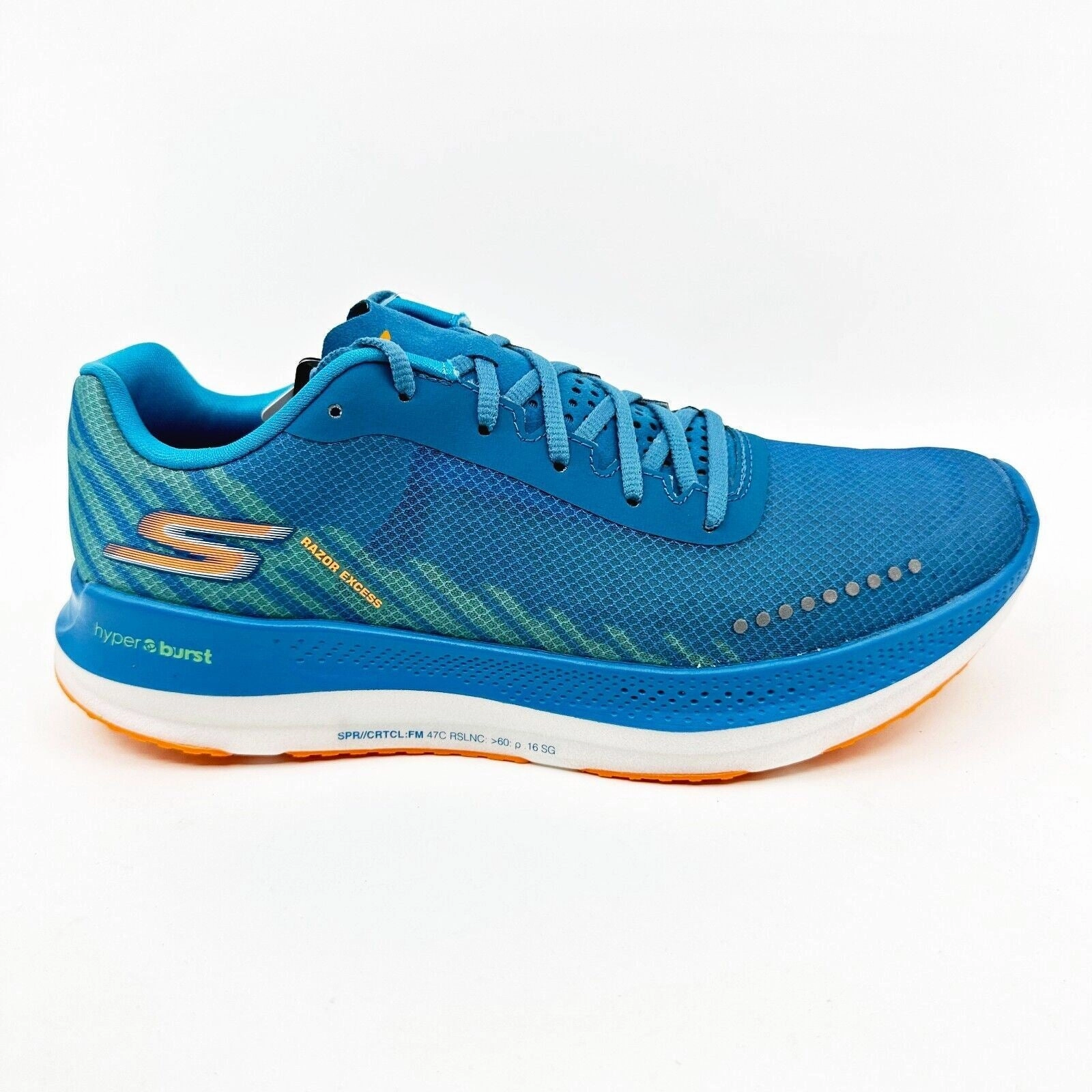 Skechers Go Run Razor Excess Blue Orange Womens Athletic Running Shoes Most Durable Running Shoes