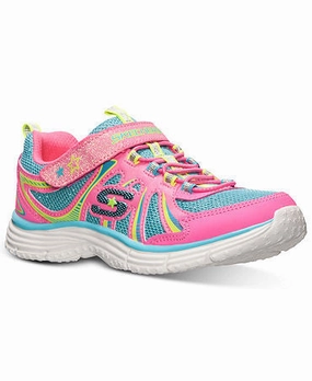 Skechers Little Girls' Ecstatix Wunderspark Athletic Sneakers from Finish Line Spiked Sneakers