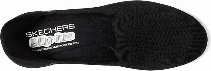 Pewter Ballet Flats Shoes Skechers Women's Arya-Sweet Voice Hands Free Slip-ins Loafer Flat