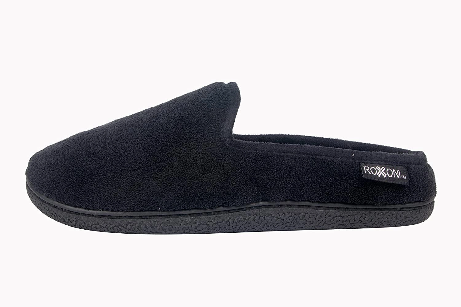 Roxoni Men's Slippers Slip On Terry Clog Comfort House Slipper Indoor/Outdoor Rubby Slippers