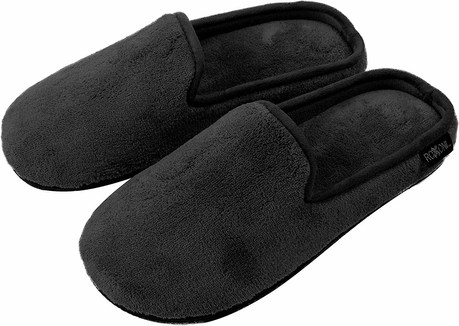 Cashmere Slippers Roxoni Men's Slippers Slip On Terry Clog Comfort House Slipper Indoor/Outdoor
