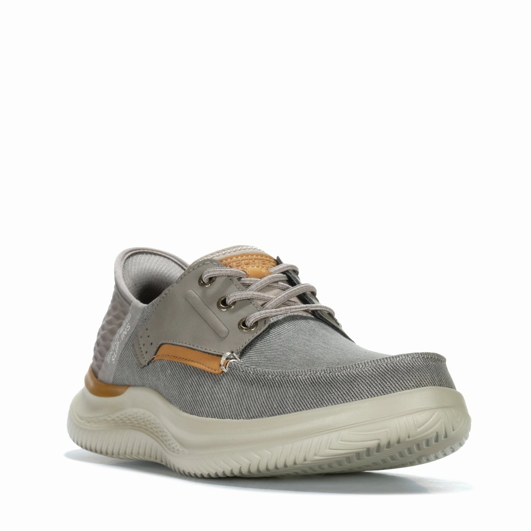Skechers Slip-Ins Relaxed Fit: Hasting - Niko Taupe/Silver 20521 Best Tourist Walking Shoes