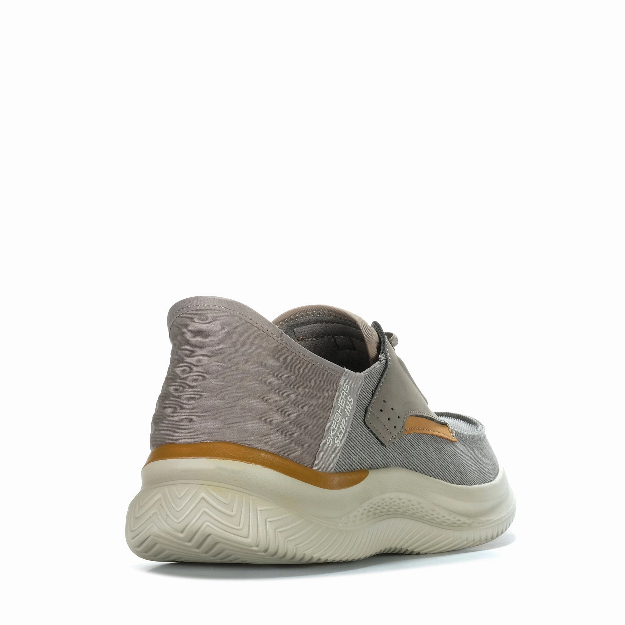 Skechers Slip-Ins Relaxed Fit: Hasting - Niko Taupe/Silver 20521 Good Shoes For Long Distance Walking