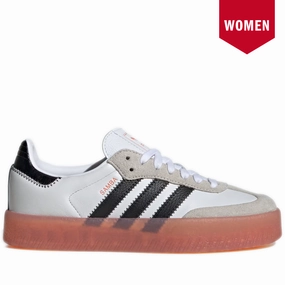 Ozweego Shoes Adidas Women's Adidas Sambae Shoes - Cloud White/Core Black/Semi Coral