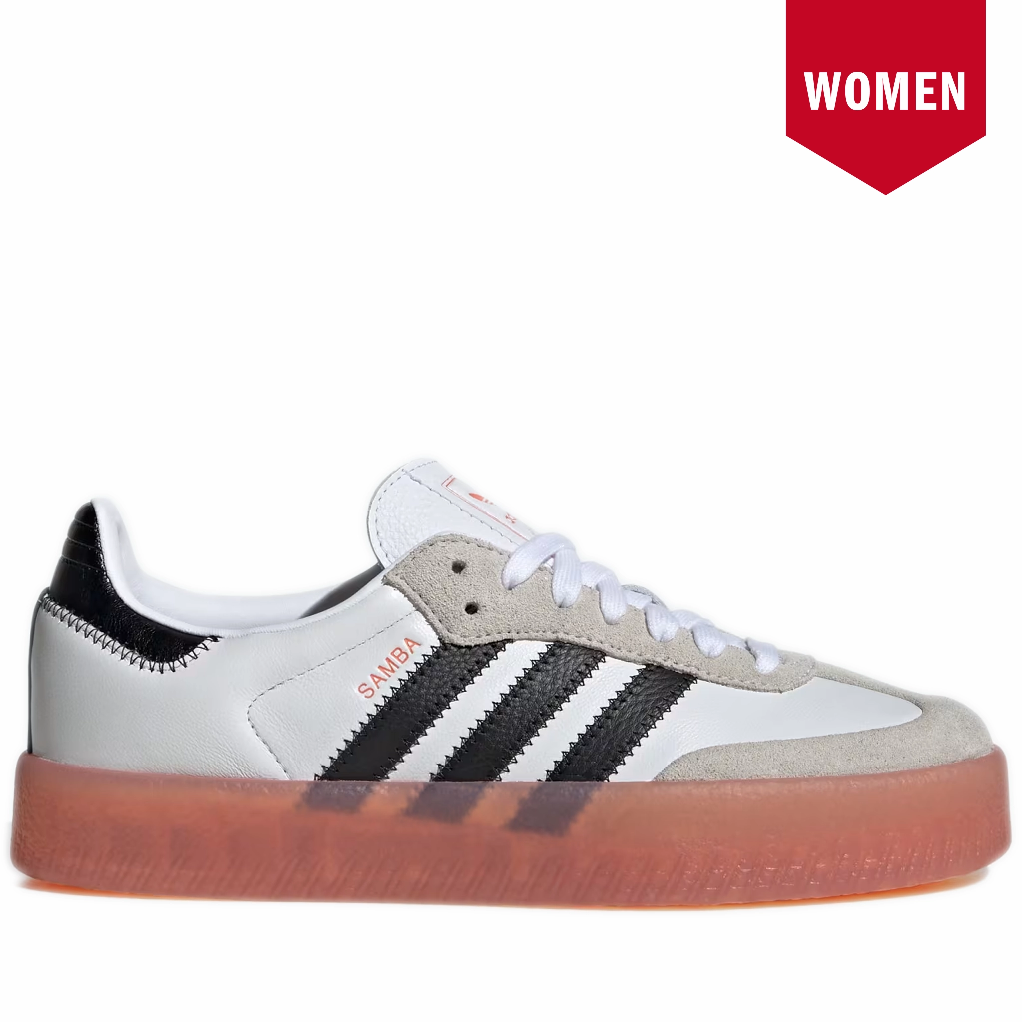 Women's Adidas Sambae Shoes - Cloud White/Core Black/Semi Coral Adidas Long Distance Running Shoes