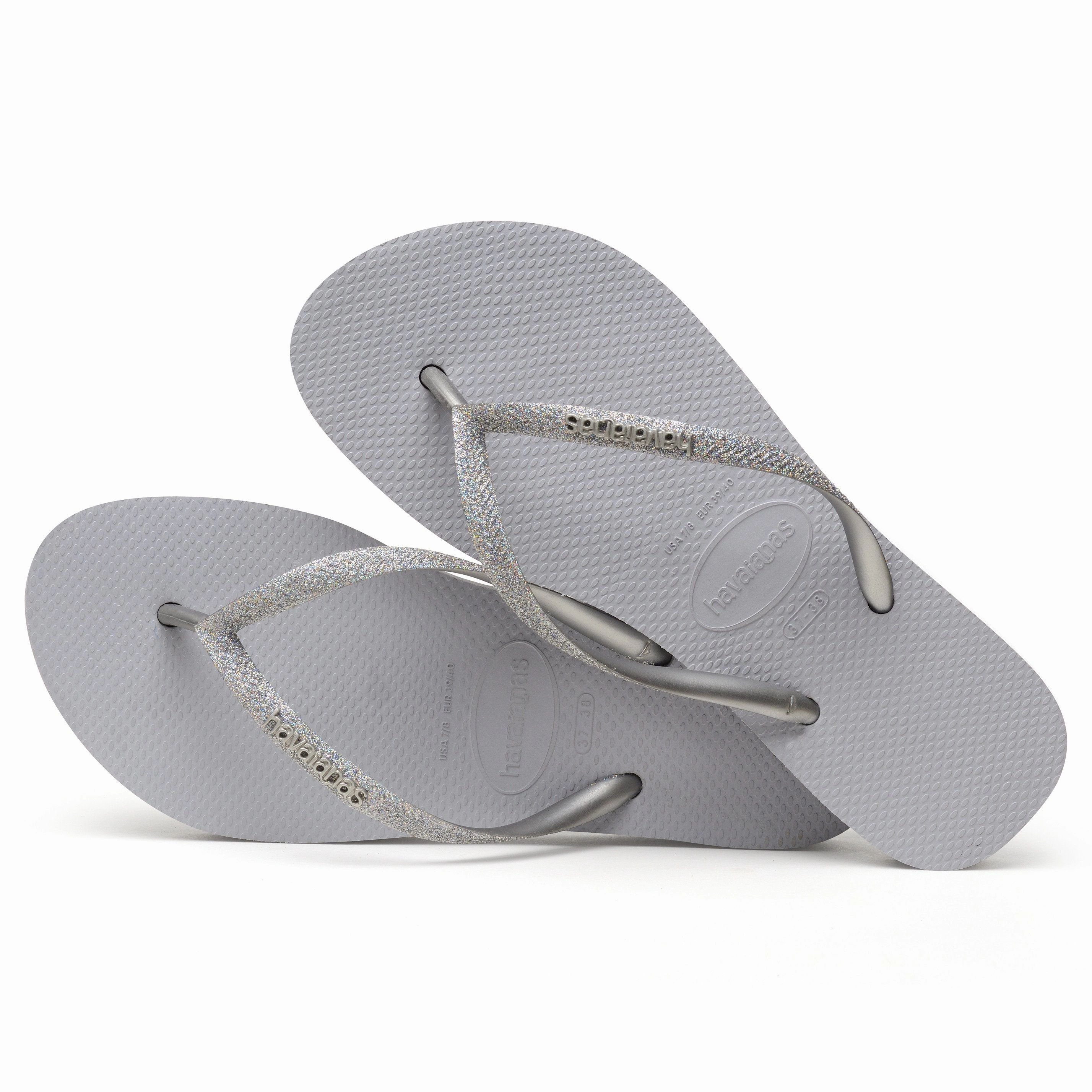 HAVAIANAS SLIM FLATFORM GLITTER Best Walking Flip Flops