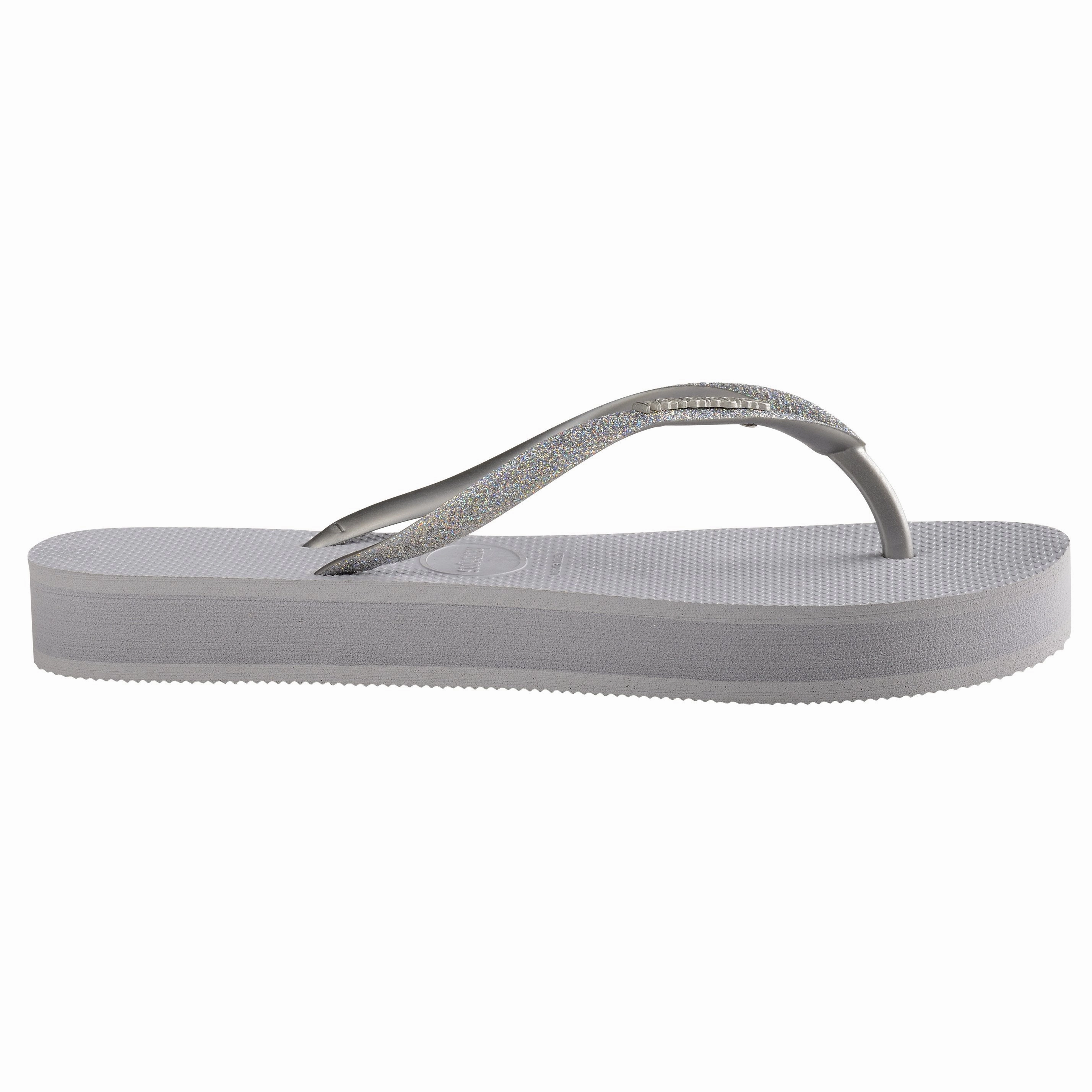 HAVAIANAS SLIM FLATFORM GLITTER Runner Flip Flops
