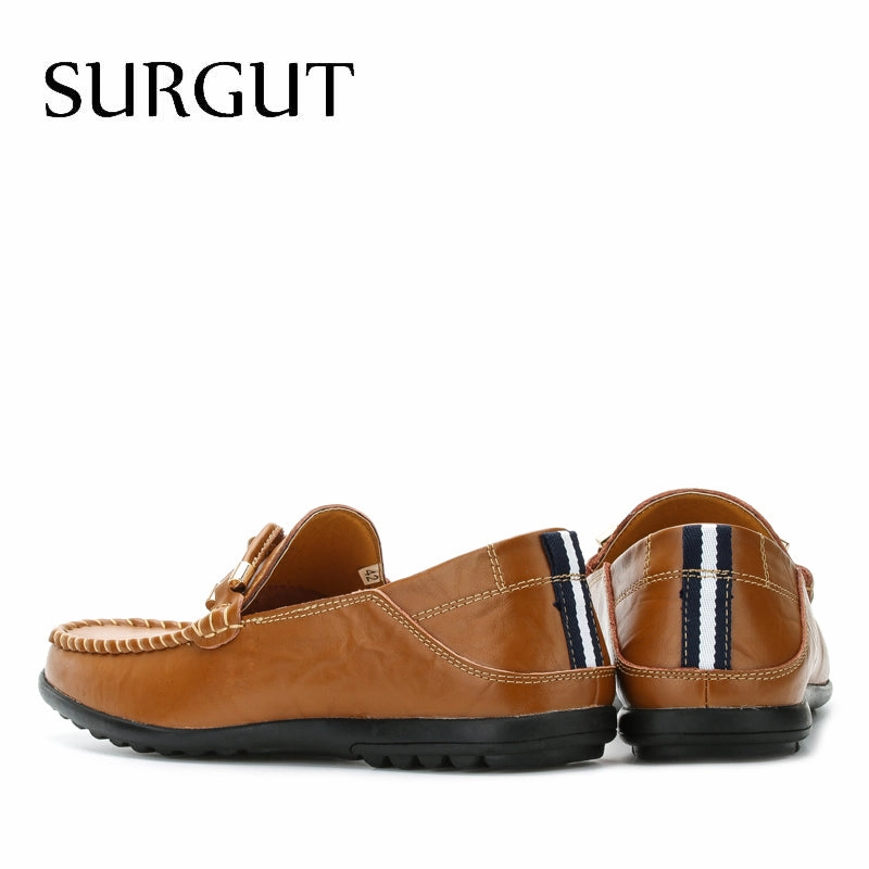 Soft Loafers For Men Casual Shoes Summer Breathable Luxury Brand Pu Flat Shoes Big Size 37-47 Flat Shoes Cow Leather