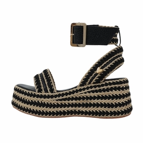 Isis Sandals - Black Wide Fit Espadrilles Uk