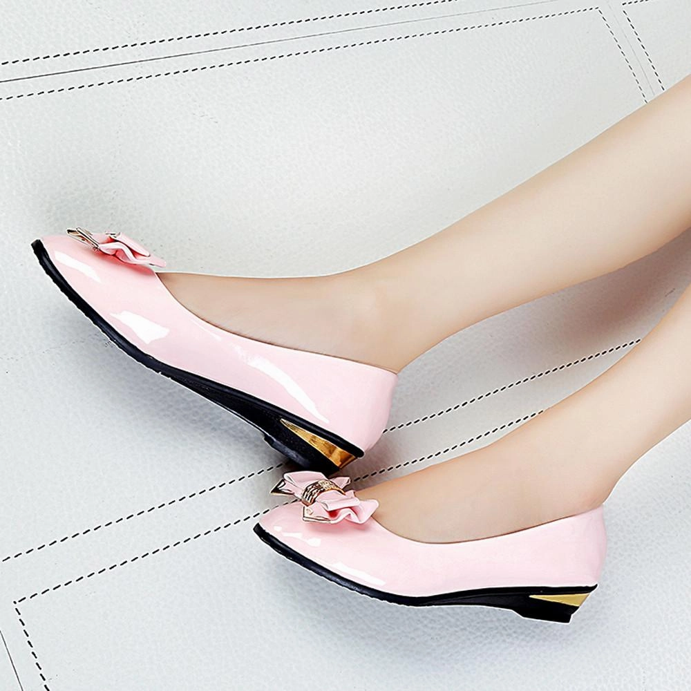 Flat Cycling Shoes Spring Autumn Toe Flat Heel Bow Tie Shoes Women Fashion Women's Flat Shoes