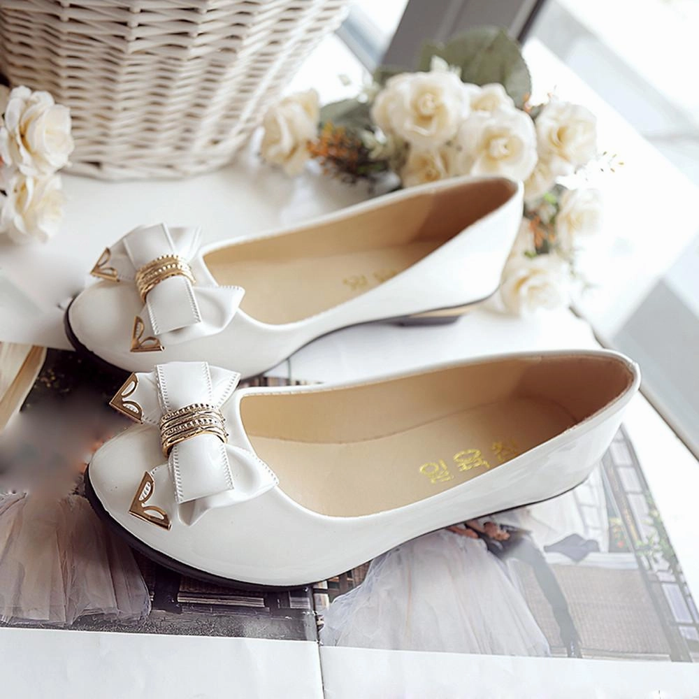 Toe Shoes Flat Spring Autumn Toe Flat Heel Bow Tie Shoes Women Fashion Women's Flat Shoes