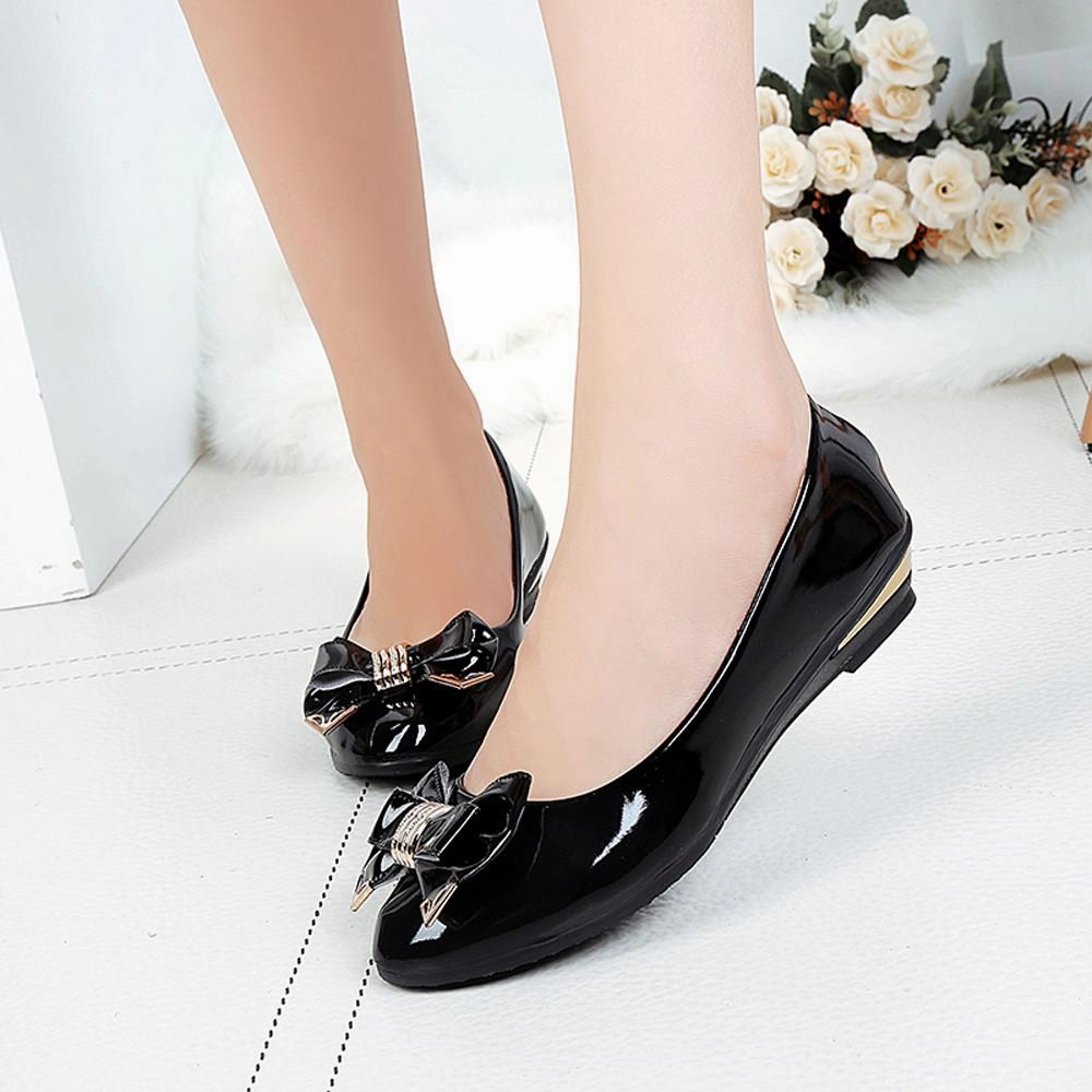 Flat Faced Trigger Shoe Spring Autumn Toe Flat Heel Bow Tie Shoes Women Fashion Women's Flat Shoes
