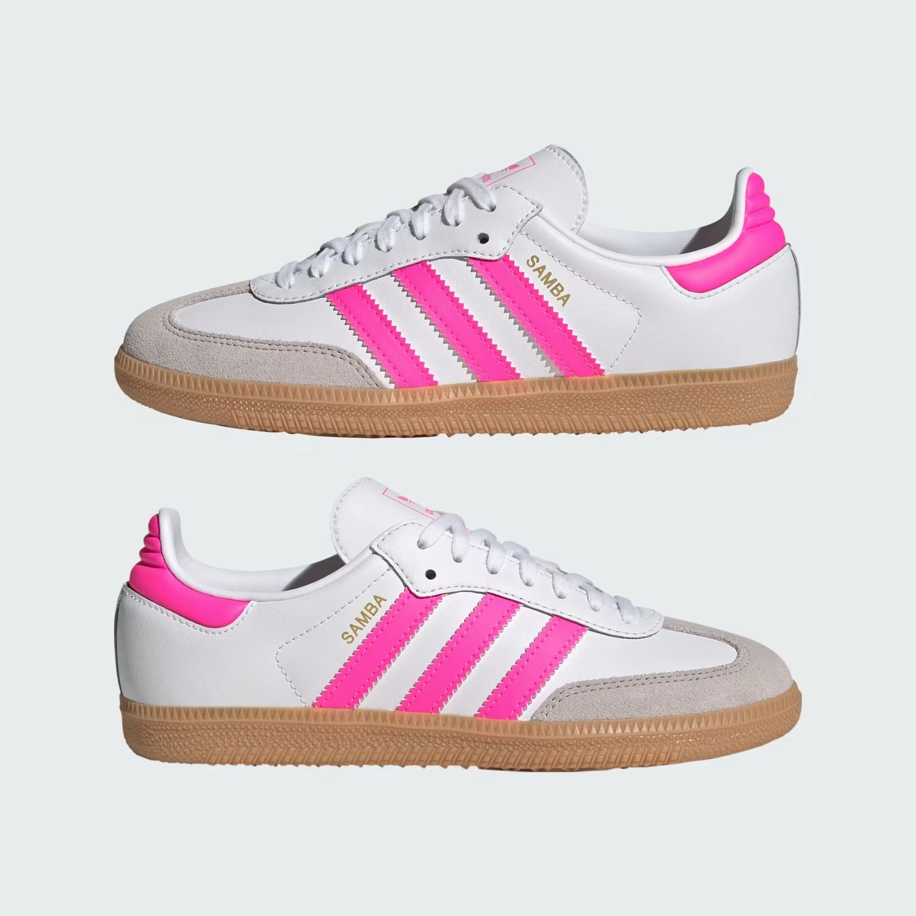 Adidas Originals Shoes Sale Grade School Adidas Samba OG Shoes - White/Pink