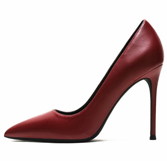 KATELVADI 10CM High Heels Shoes Women Pumps Beige Split Leather Woman Shoes Sexy Pointed Toe Wedding Party Shoes K-358 Boost Skate Shoes