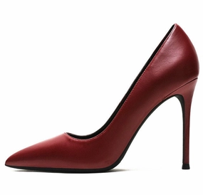 KATELVADI 10CM High Heels Shoes Women Pumps Beige Split Leather Woman Shoes Sexy Pointed Toe Wedding Party Shoes K-358 Skate Wide Width