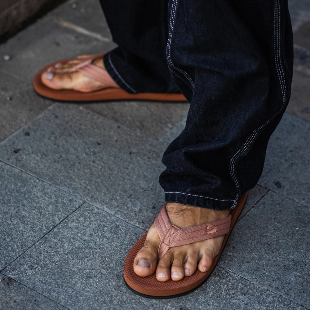 Sweat Resistant Flip Flops Men's Easy Living Flip Flops Rust