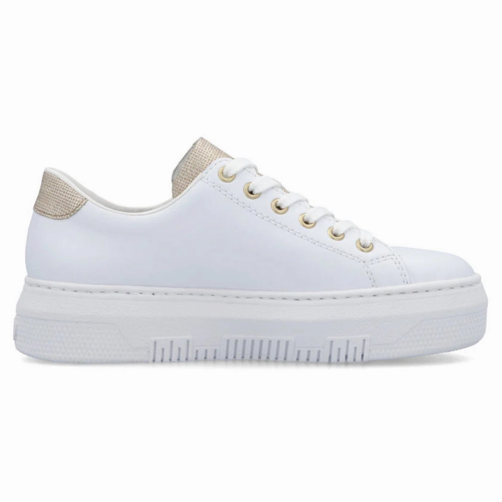 Non Slip Casual Shoes Rieker Enya 21 Off-White Platform Sneaker (Women's)