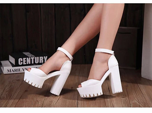 Waterproof Spray Singapore Women Pumps Peep Toe Party Shoes White High Heels Waterproof Platform Women Shoes Heeled