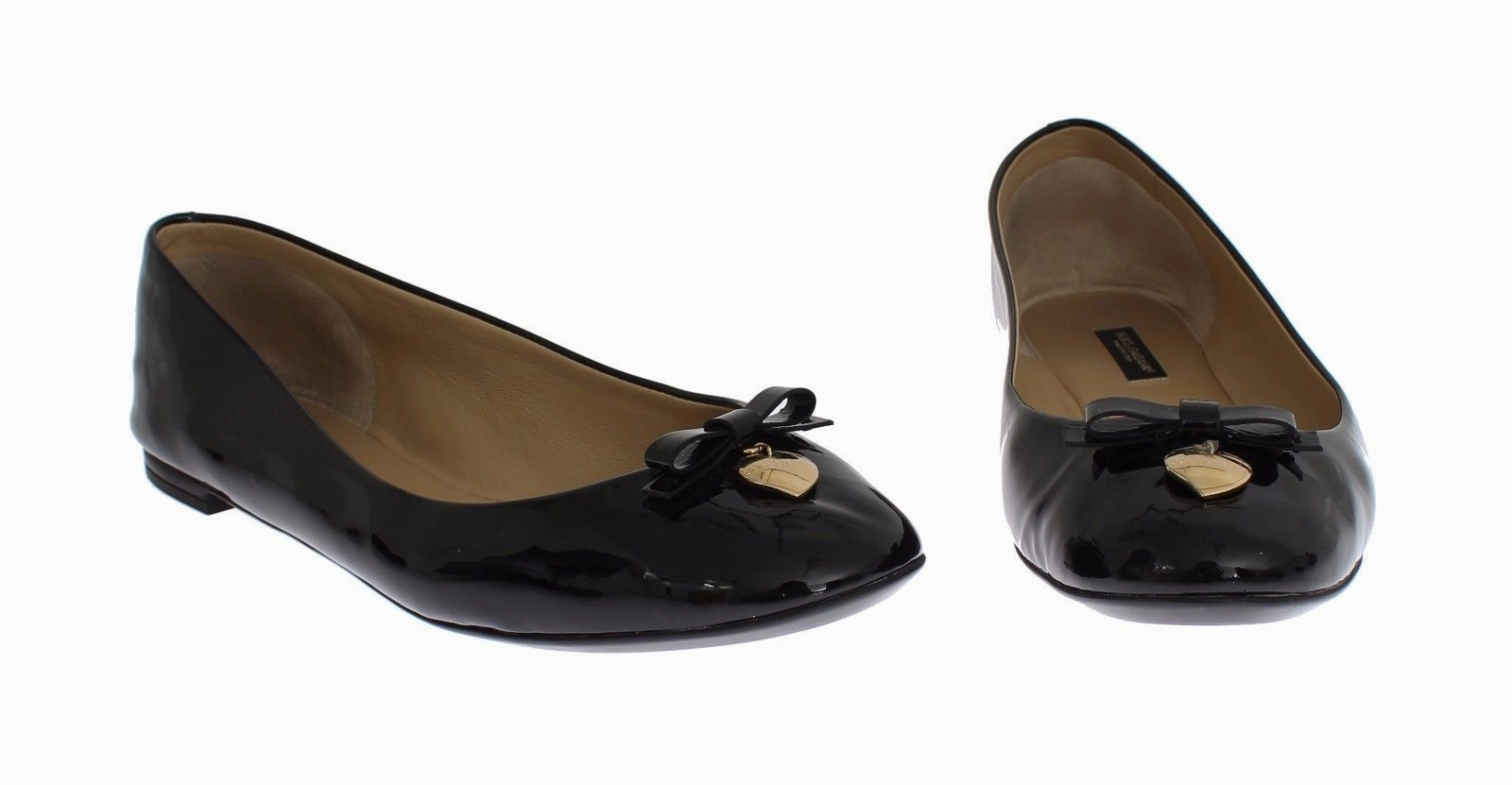 Black Patent Leather Heart Ballet Flat Shoes Rebecca Minkoff Shoes Flats