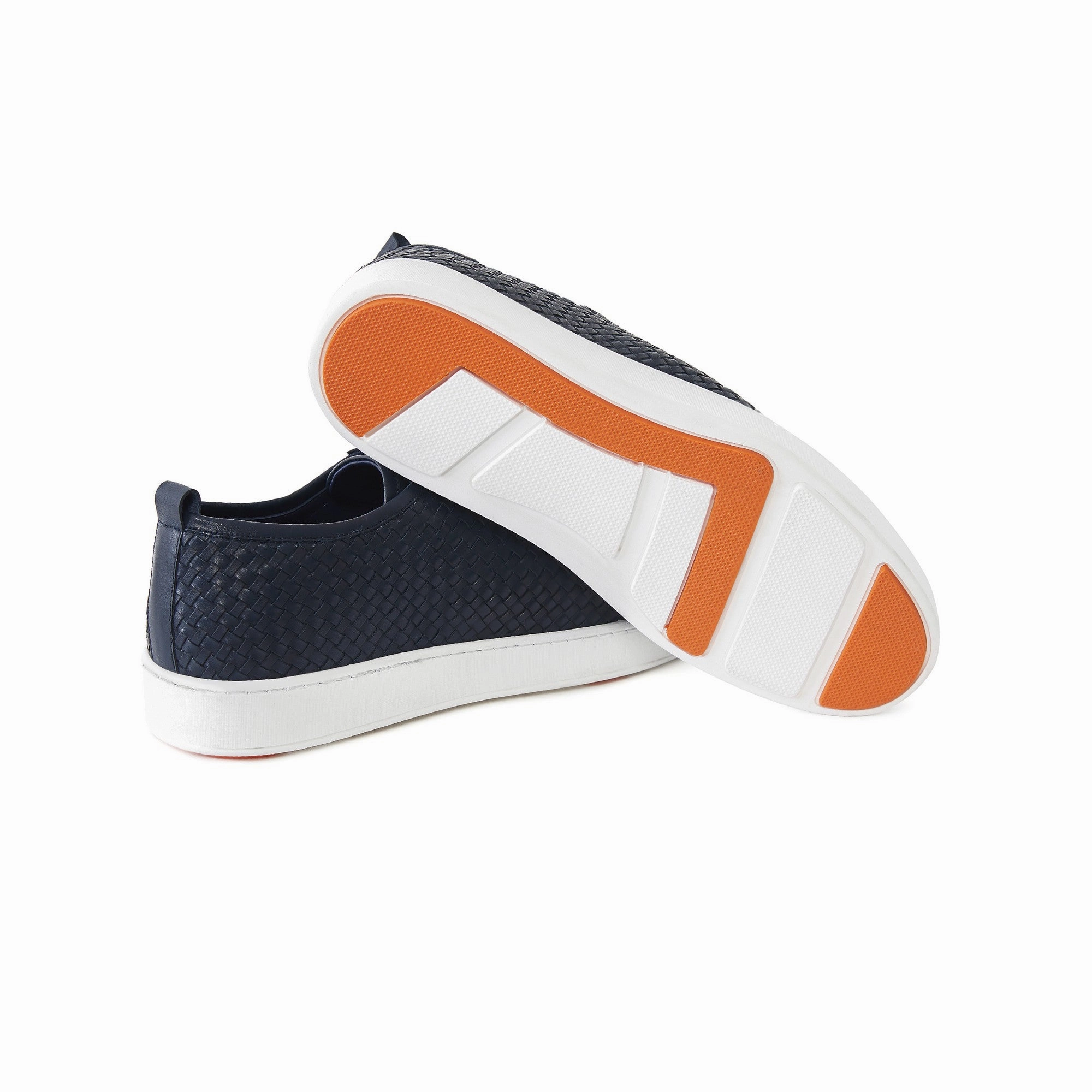 Flat Shoes With Small Heel Men's Calf Leather Handcrafted Sneakers M8028