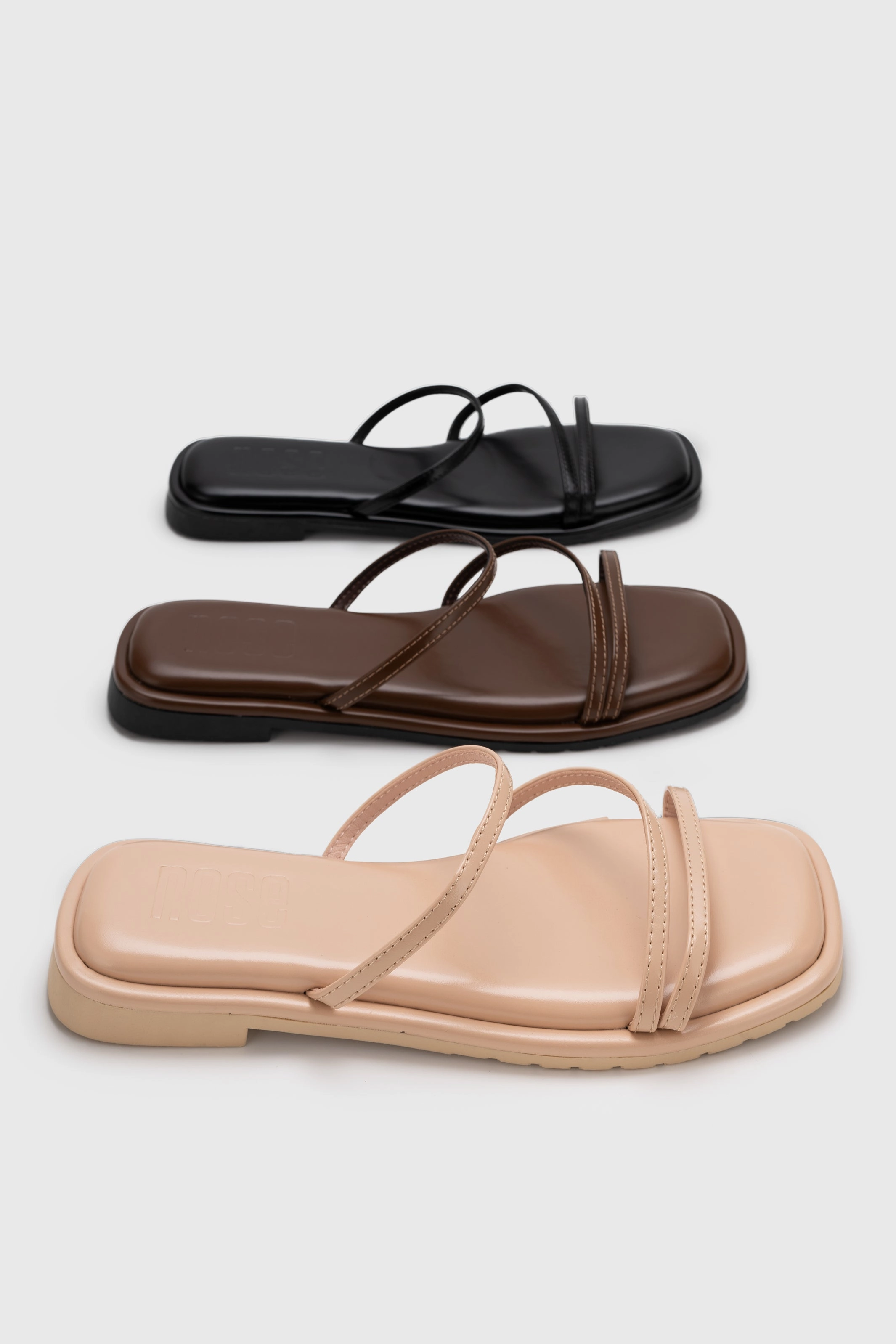 STRAPPY CLOUDFOAM FLAT SLIDE Flat Suede Shoes