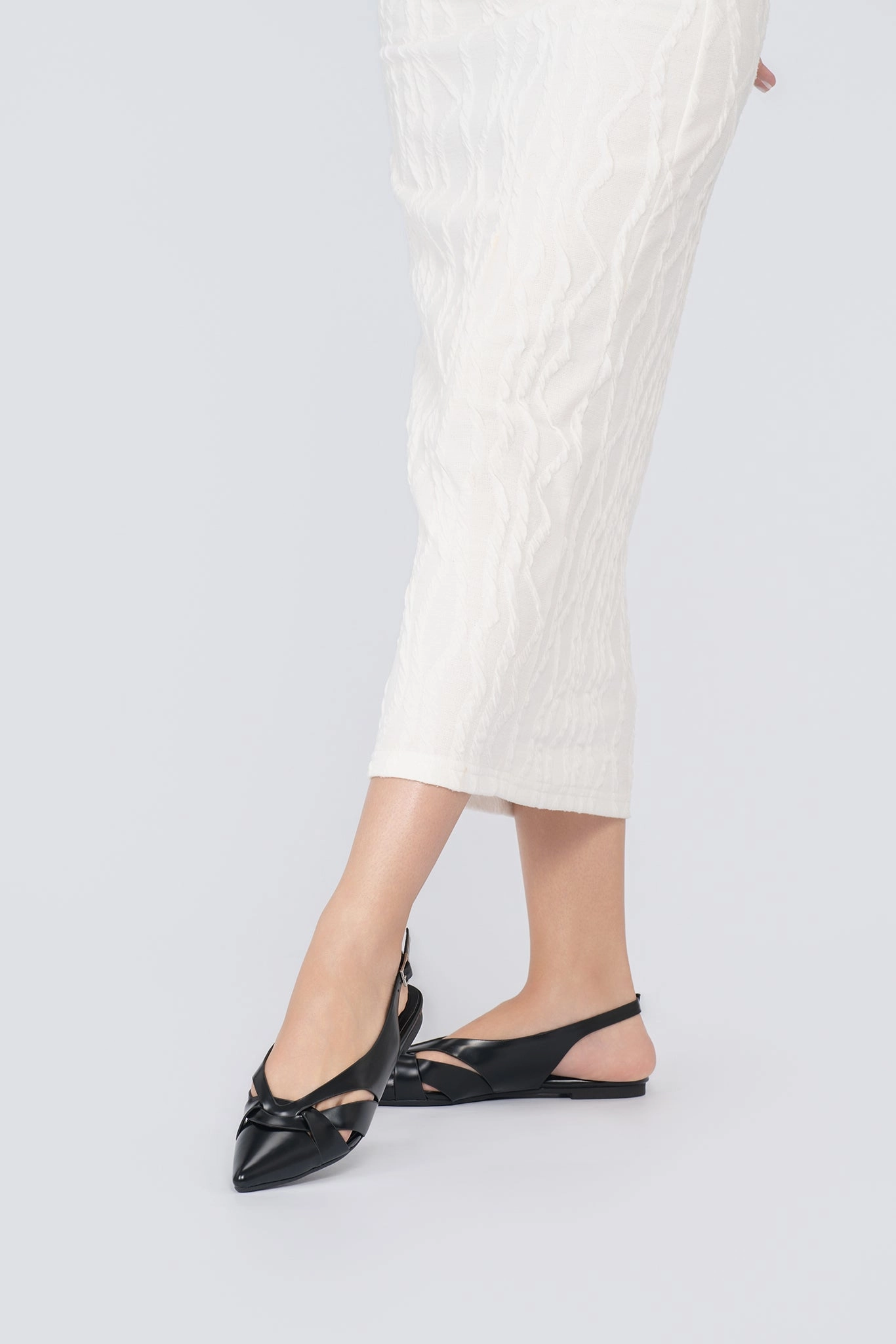 STRAPPY POINTED TOE SLINGBACK FLATS Running Shoes For Flat