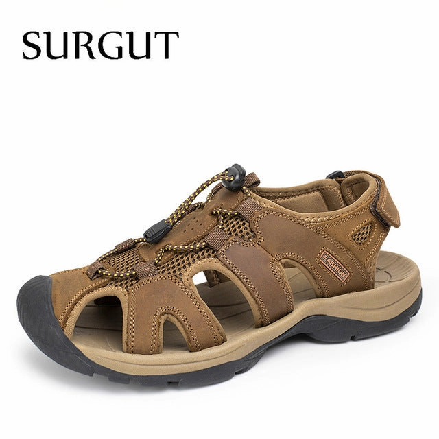 Most Co Genuine Leather Shoes Summer New Large Size Men's Sandals Men Sandals Fashion Sandals And Slippers Big Size 38-47