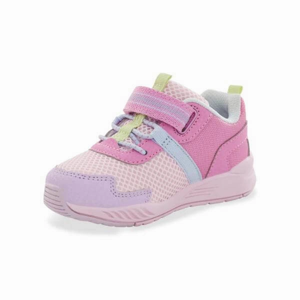 Kids' Grade School Clifton 9 Running Shoes Stride Rite M2P Player Light Pink Girls Running Shoes