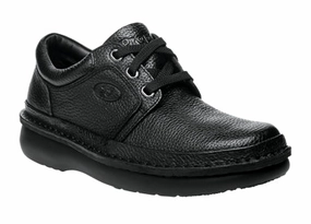 Propet's Men Diabetic Casual Shoes - Villager M4070 - Black Grain Monk Strap Shoes Casual