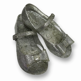 Sandals For Bunionettes Toddler Girls Size 7 Jellies Sandals Silver Sparkle Easy-On Shoes